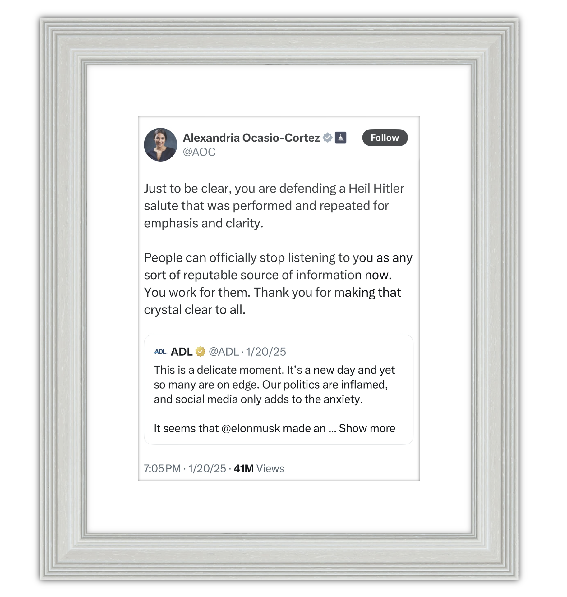 AOC's Elon Heil Sieg Assertion