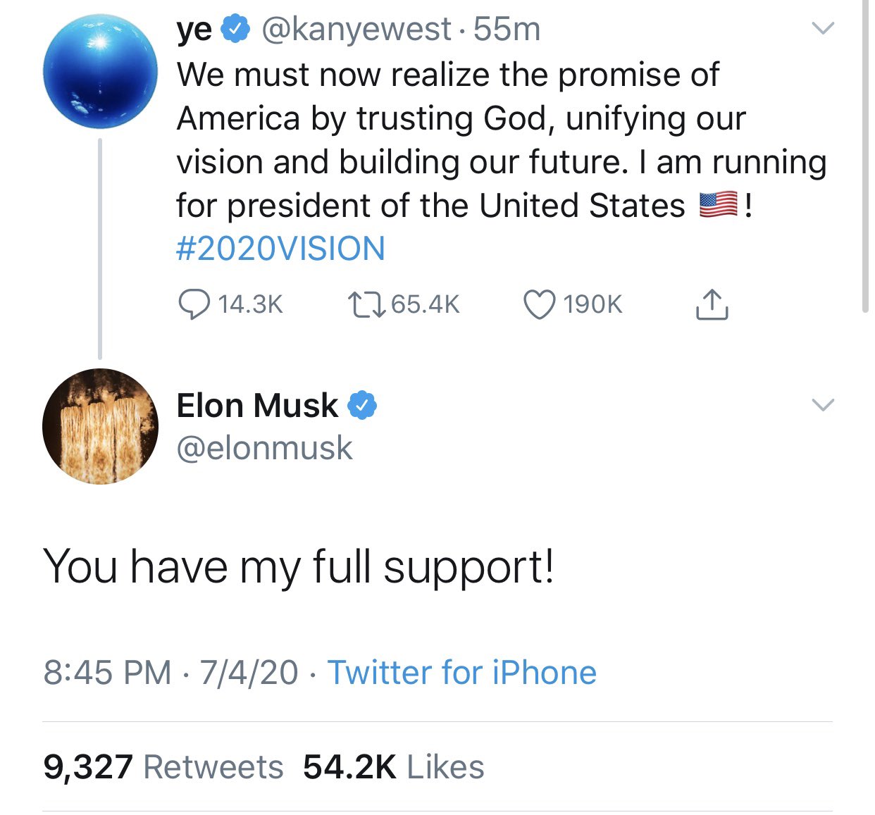 Kanye West Presidential Announcement Tweet